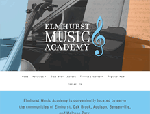 Tablet Screenshot of elmhurstmusicacademy.com